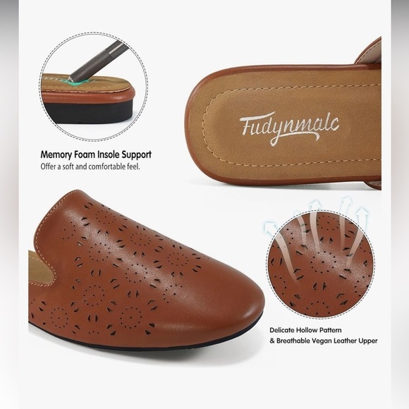Mules for Women Flats Comfortable Round Toe - Picture 3 of 13